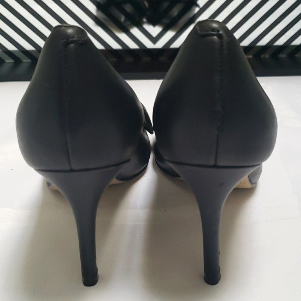 NWOT Marc Fisher leahter upper shell heel pumps shoes 6M - Picture 8 of 10